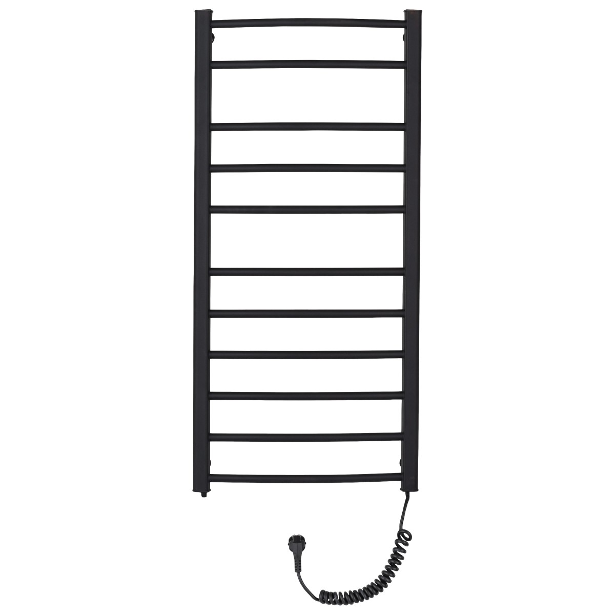 Elektrický sušák ručníků Luca – 187 W – černá matná – 1160×550 mm