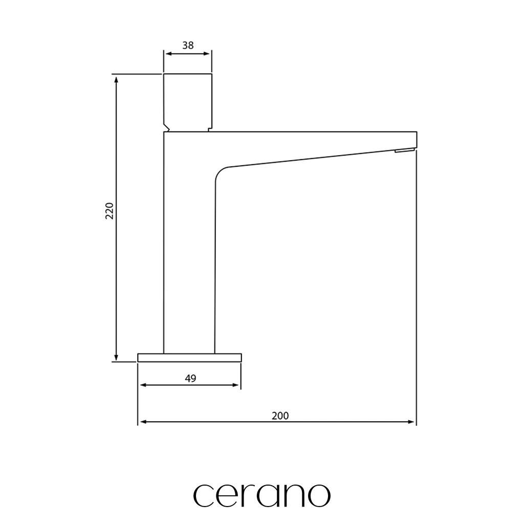Umyvadlová stojánková baterie Loreta – nízká – černá matná – 423538