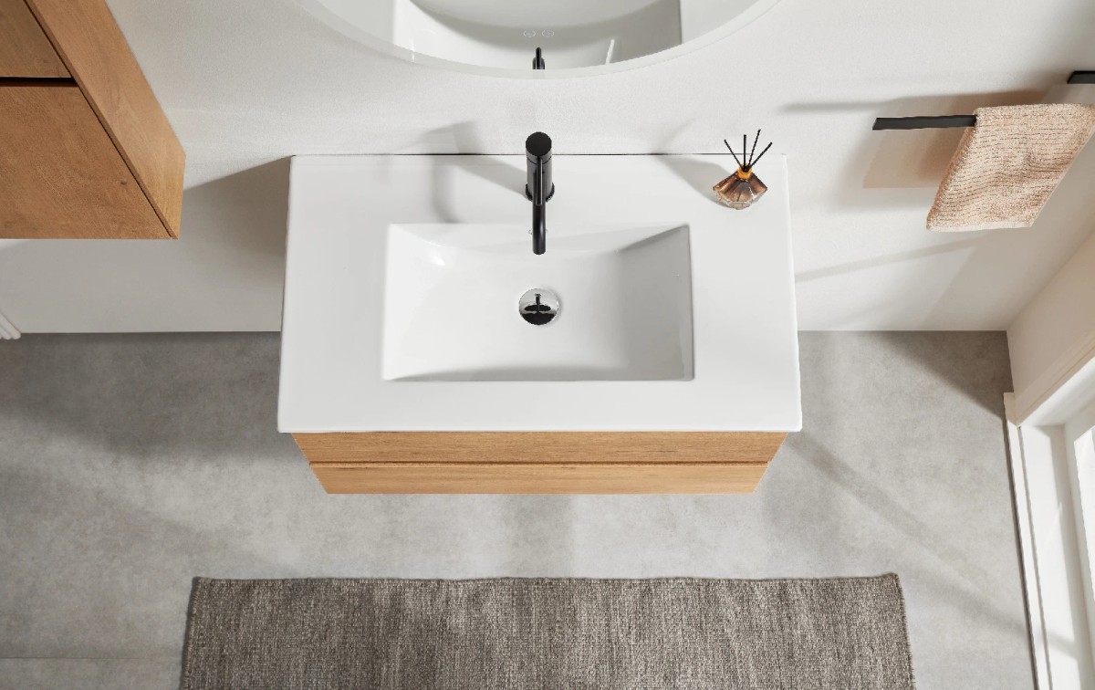 Koupelnová skříňka pod umyvadlo Carole – dub medový – 79x48x45 cm