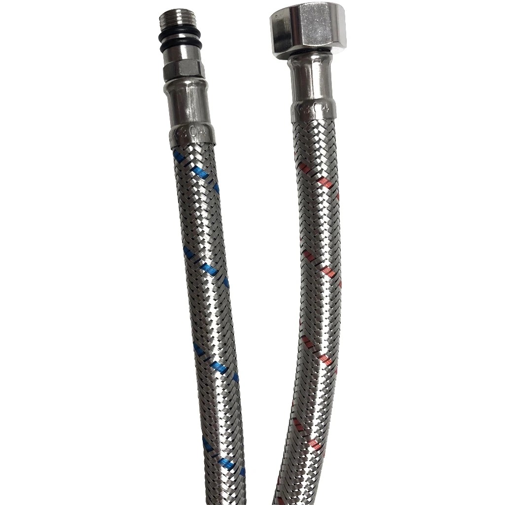 Flexibilní připojovací hadice stojánkové baterie M10x3/8″ – nerez – 80 cm – 2ks