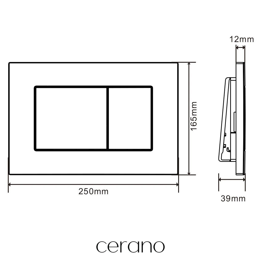 Ovladací tlačítko WC modulů Lite/Classic – ABS – bílá