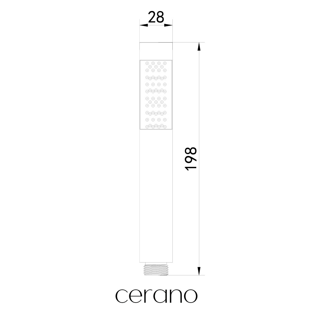 Ruční sprcha – 1 funkce – kulatá – černá matná