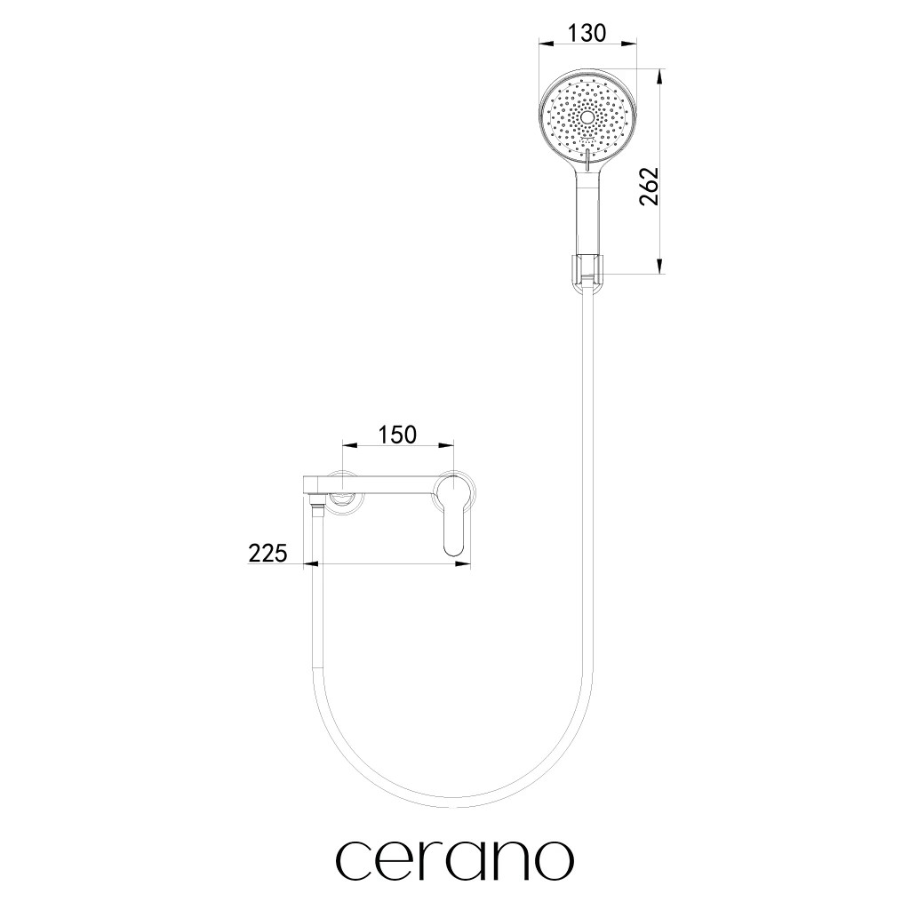 Sprchová nástěnná baterie Velea – chrom