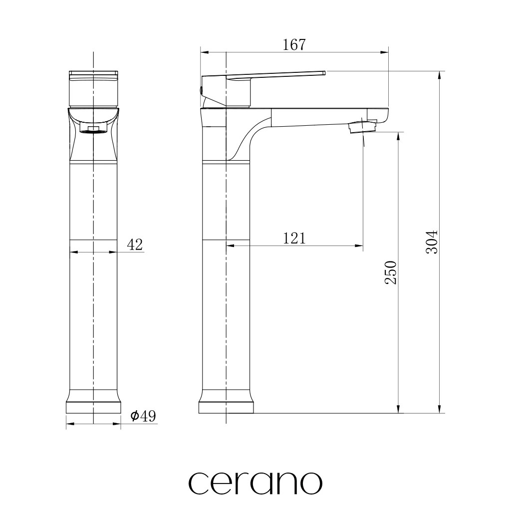 Umyvadlová stojanková baterie Nicoleta – vysoká – chrom
