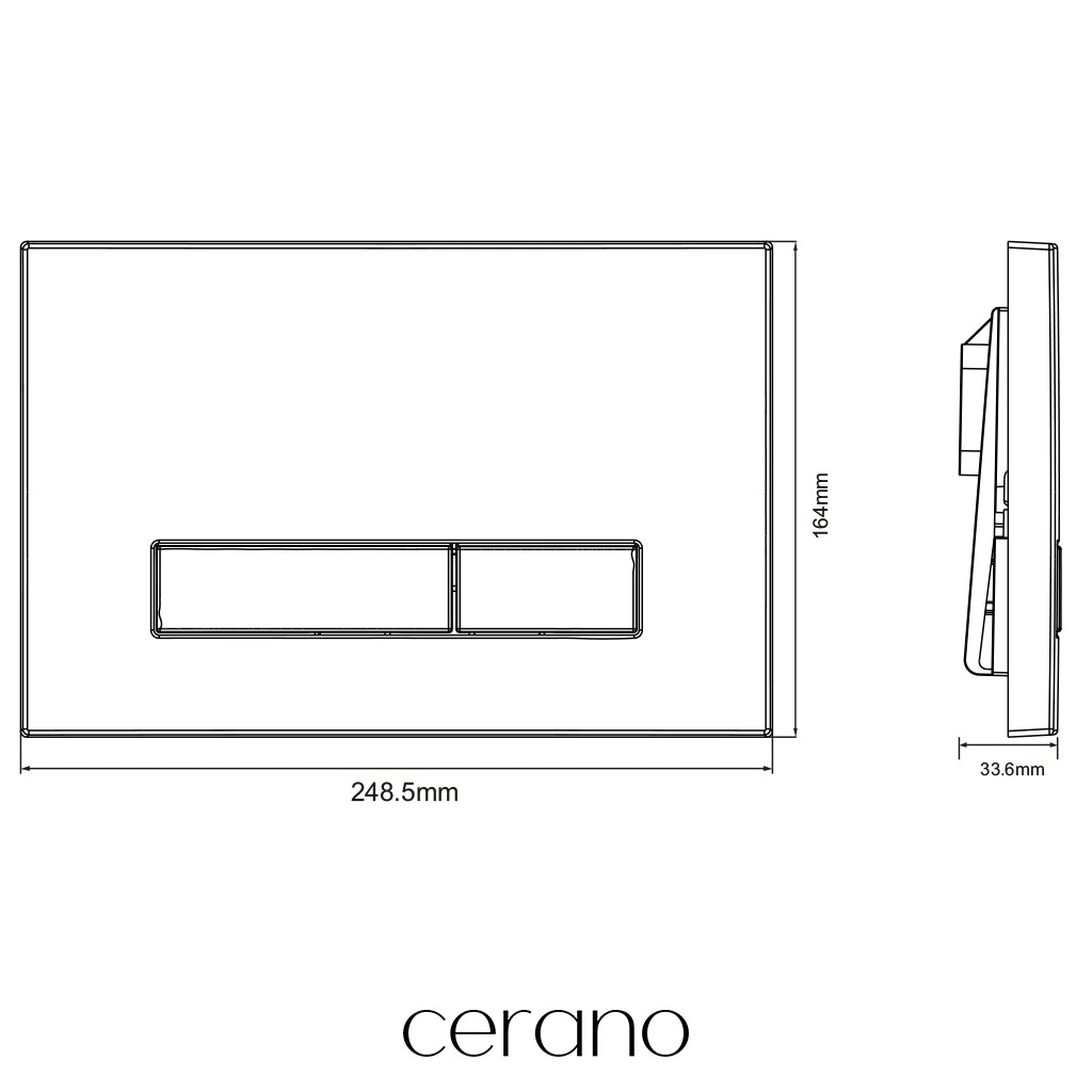 Ovladací tlačítko WC modulů Lite/Slim – ABS – tmavě šedá
