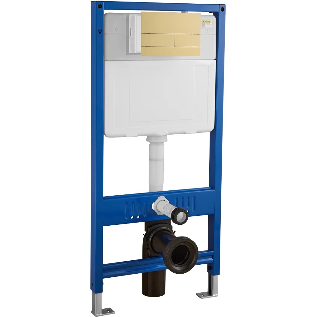 Ovladací tlačítko WC modulů Lite/Line – nerezová ocel – kartáčovaná zlatá