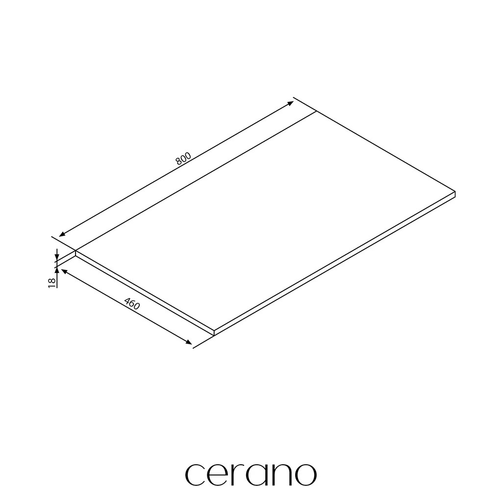 Deska pod umyvadlo Navira Slim – betonově šedá – 80x46x1,8 cm
