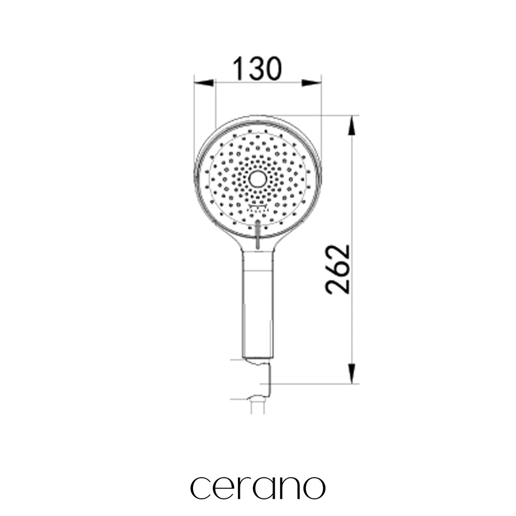 Ruční sprcha – 3 funkce – kulatá – chrom