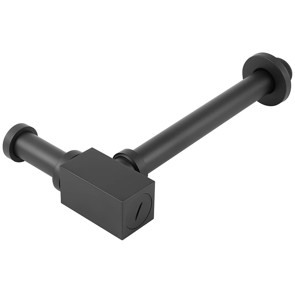 Sifon umyvadlový – 5/4″ – nerezová ocel – DN32 mm – černá matná