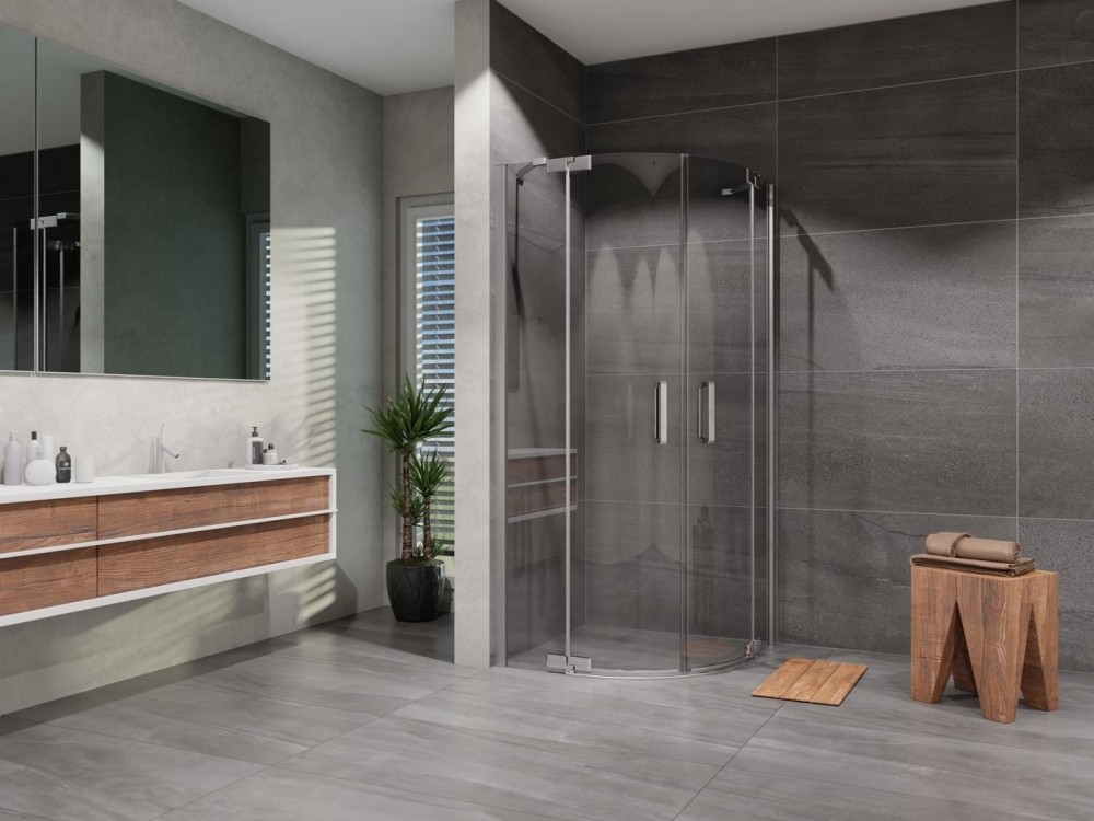 Sprchový kout čtvrtkruh Brix 900x900, chrom, čiré sklo