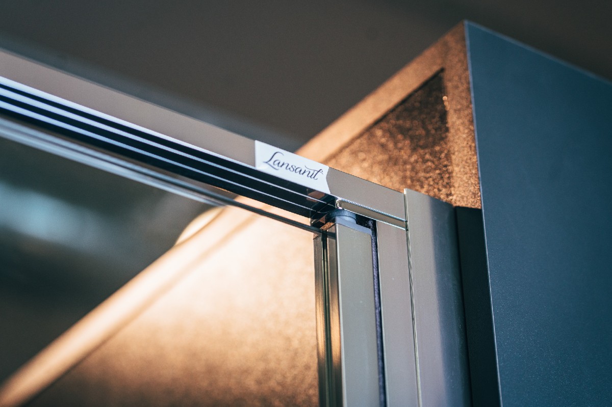 Sprchový kout obdélník otevírací s pevným segmentem Tadao 1000×900, chrom, čiré sklo