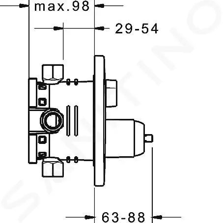 Hansa Baterie pod omítku pro 2 spotřebiče, s přepínačem, chrom 40529083