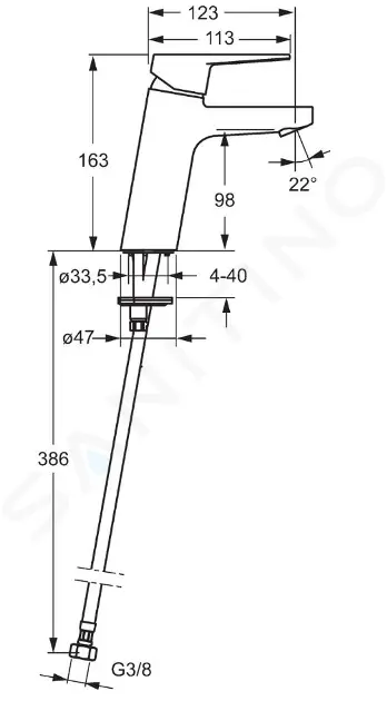 Hansa Umyvadlová baterie XL, chrom 09022283