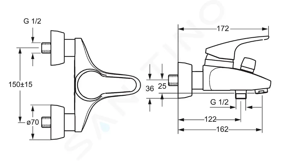 Hansa Vanová baterie, chrom 01742183