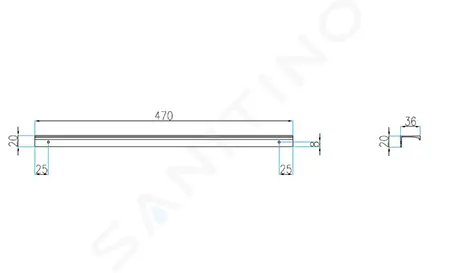 kielle Úchytka na nábytek, 47 cm, 2 ks, matná černá 50524004