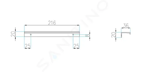 kielle Úchytka na nábytek, 22 cm, 2 ks, matná černá 50524014