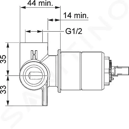 Hansa Montážní těleso pro sprchovou baterii pod omítku 50500100