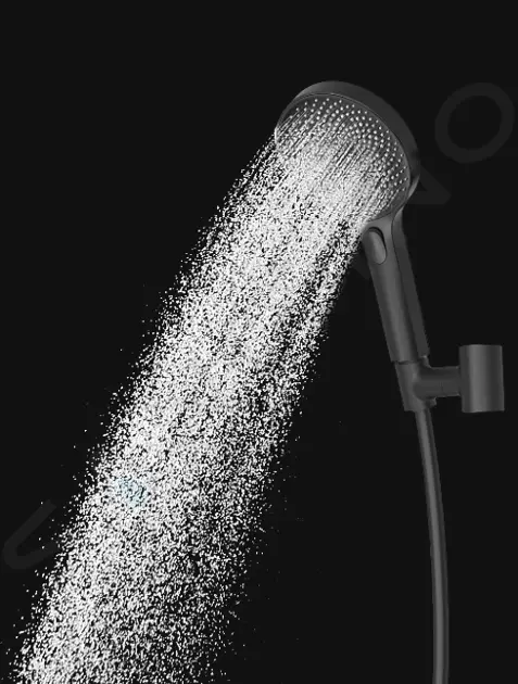 kielle Sprchový set s baterií, tyčí, hadicí a sprchovou hlavicí, matná černá 20618SN14