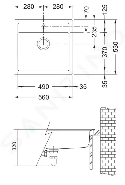Franke Kuchyňský set T25, tectonitový dřez SID 610, černá + baterie FP 9000, onyx NEW 114.0366.029