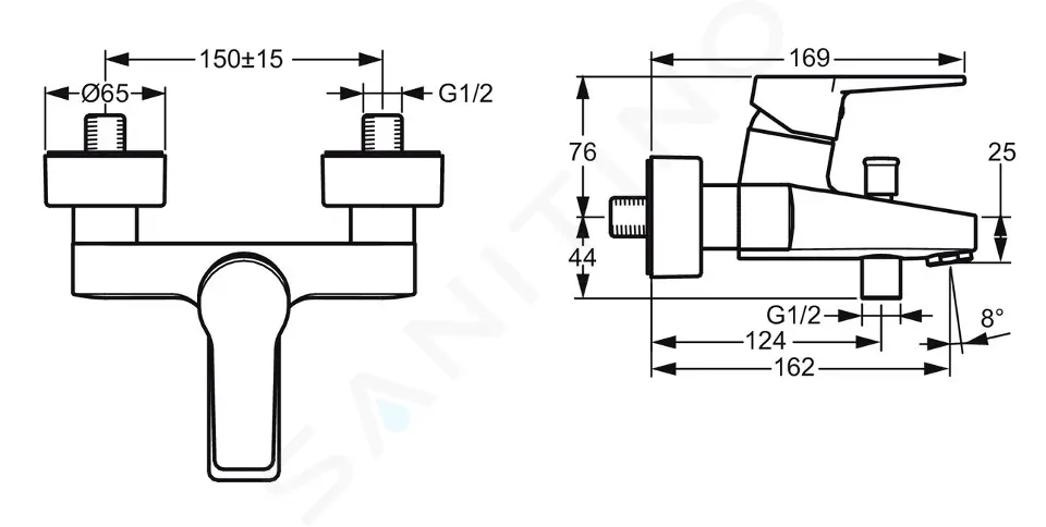 Hansa Vanová baterie, chrom 09742183