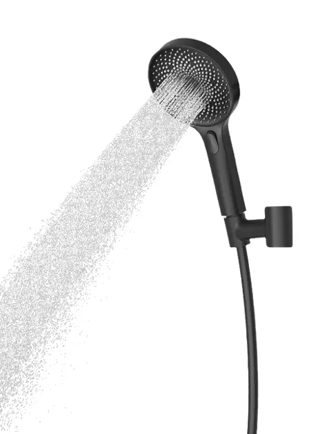 kielle Sprchový set s baterií, tyčí, hadicí a sprchovou hlavicí, matná černá 20627SN74