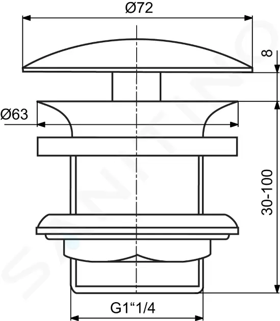 Ideal Standard Neuzavíratelná výpusť, chrom J3291AA