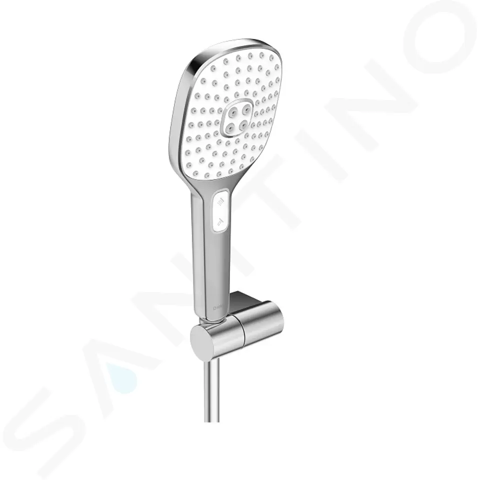 Hansa Set sprchové hlavice, 3 proudy, držáku a hadice, bílá/chrom 84380233