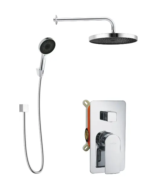 kielle Sprchový set s baterií pod omítku, pro 2 spotřebiče, s příslušenstvím a tělesem, chrom 20618SP40