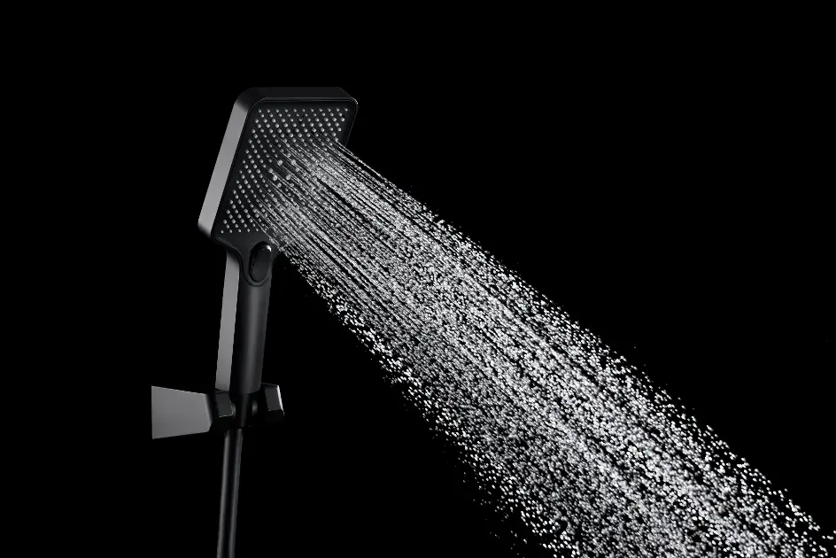 kielle Sprchový set s baterií, tyčí, hadicí a sprchovou hlavicí, matná černá 10211SN14