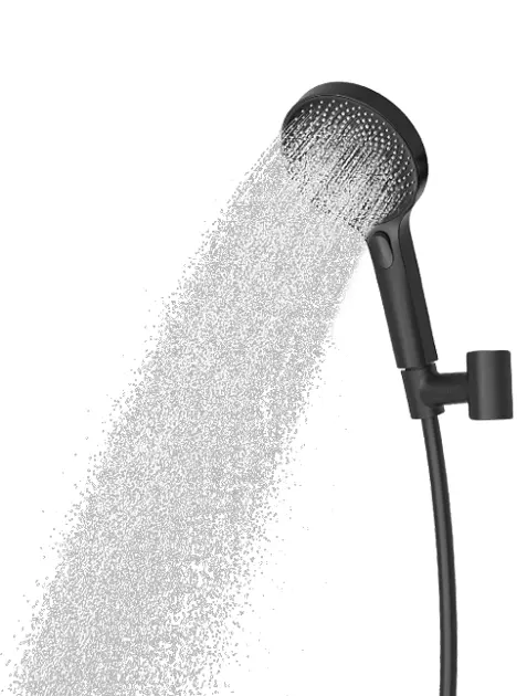 kielle Sprchový set s baterií, tyčí, hadicí a sprchovou hlavicí, matná černá 20627SN74