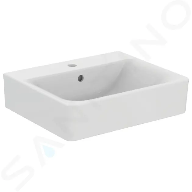 Ideal Standard Umyvadlo Cube, 55x46x18 cm, s přepadem, otvor pro baterii, bílá E713901