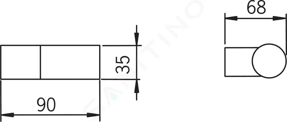 Hansa Držák sprchy, chrom 64390100