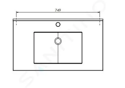 kielle Nábytkové umyvadlo, 80×46 cm, bílá 30602800