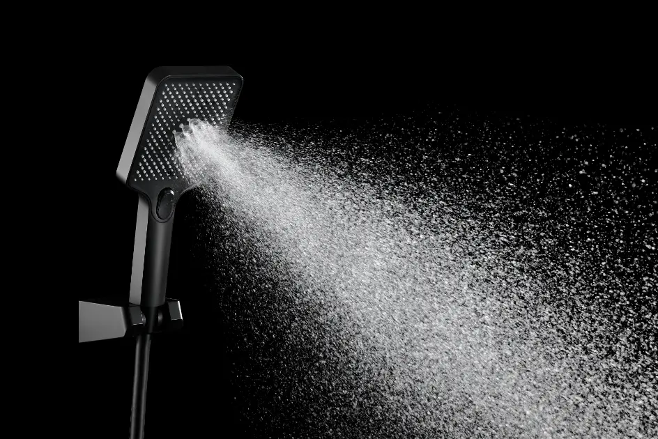 kielle Sprchový set s baterií, tyčí, hadicí a sprchovou hlavicí, matná černá 10211SN14