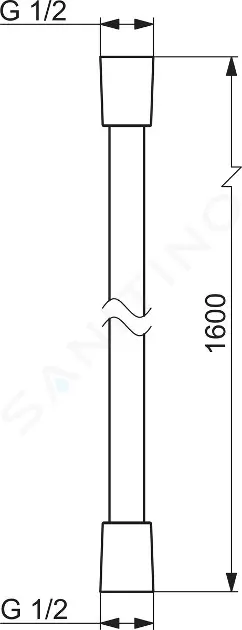 Hansa Sprchová hadice 160 cm, chrom 04120573