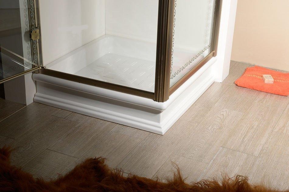 KERASAN – RETRO keramická sprchová vanička, čtverec 90x90x20cm, bílá 133801