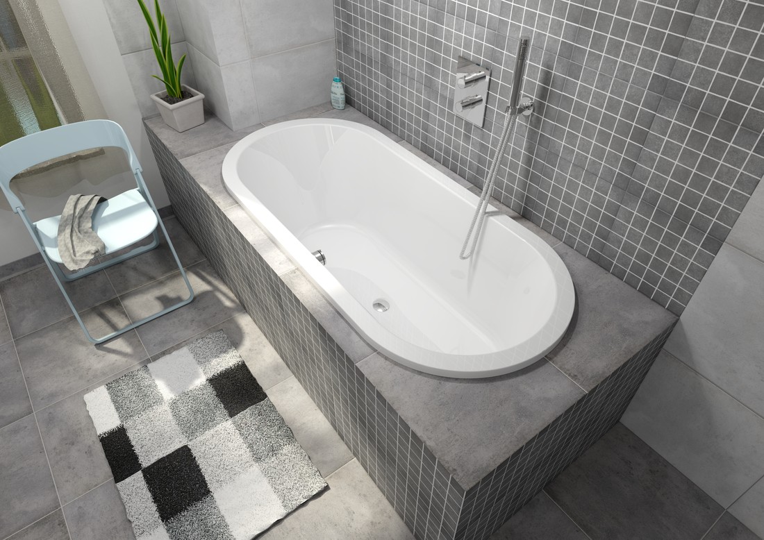 POLYSAN – ASTRA O oválná vana 165x75x48cm, bílá 35611