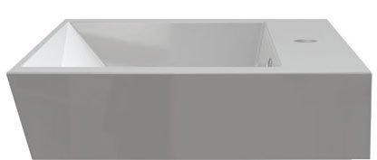 SAPHO – ORINOKO umyvadlo, litý mramor, 60x45cm, bílá OR060