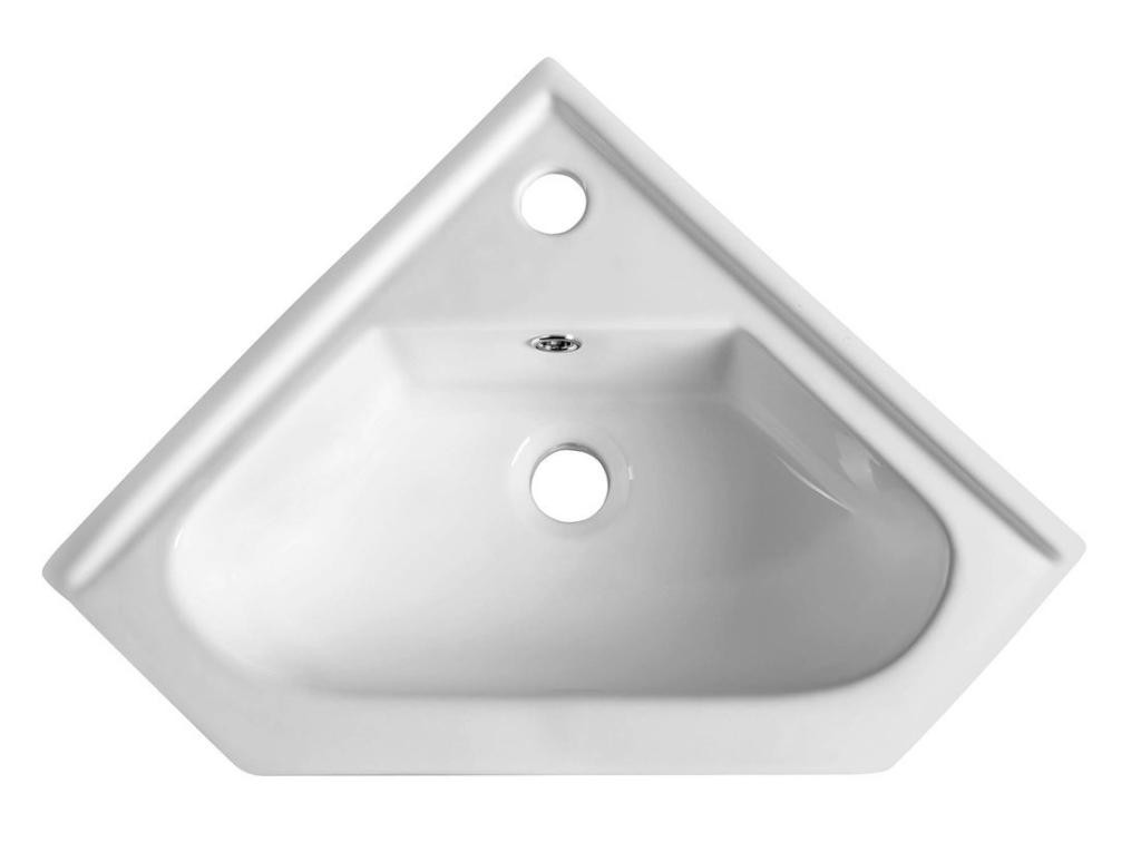 AQUALINE – Keramické umyvadlo rohové 41x41cm, nábytkové 1601-40