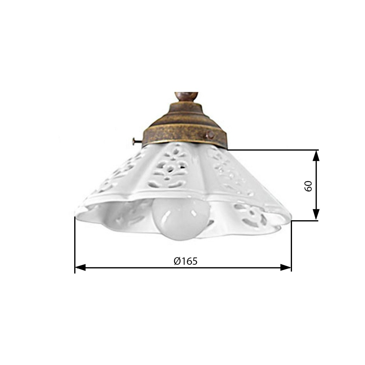 SAPHO – NAPOLI náhradní stínítko, keramika NDMC613