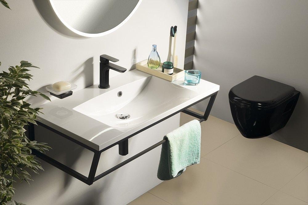 SAPHO – MARIA umyvadlo, litý mramor, 90x46cm, bílá MA090