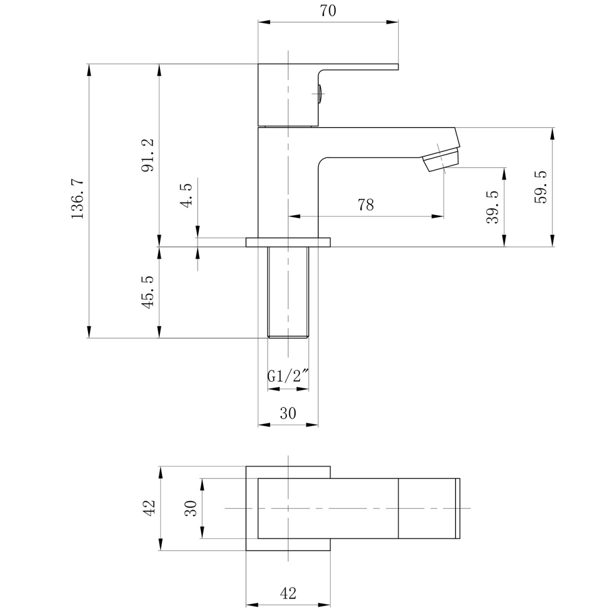 SAPHO – SMALL stojánkový umyvadlový ventil, 92, chrom SM25