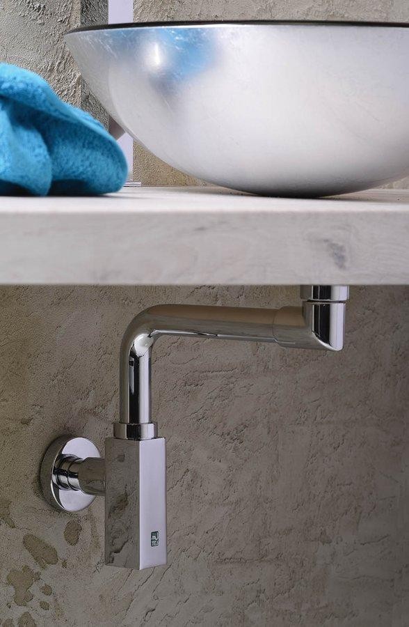 Omp Tea – QUASAR umyvadlový sifon šetřící místo, 5/4″ odpad 32, chrom 811.215.5.K