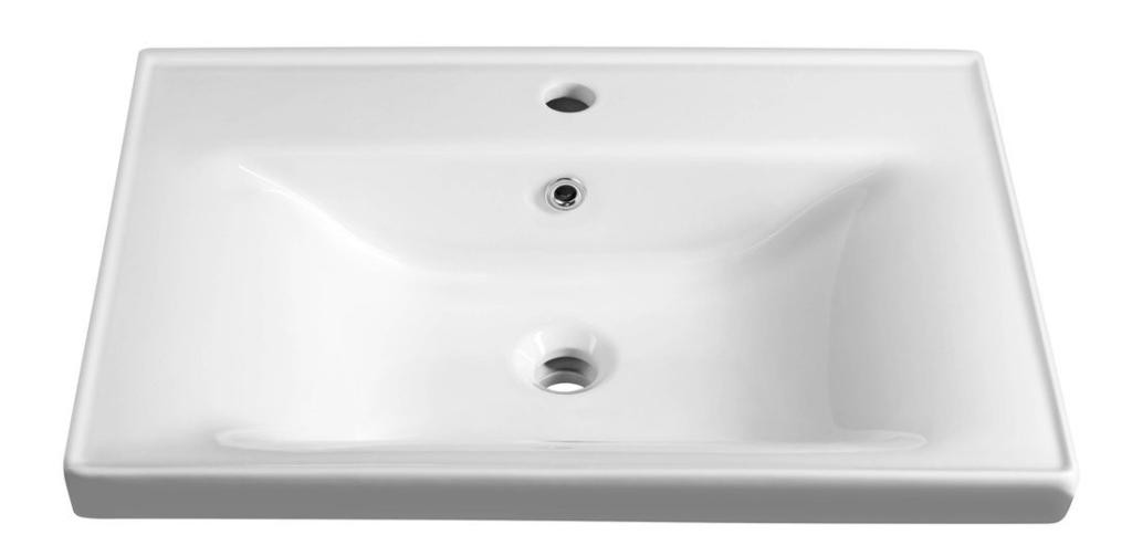 AQUALINE – SAVA 65 keramické umyvadlo nábytkové 65x46cm, bílá 2065