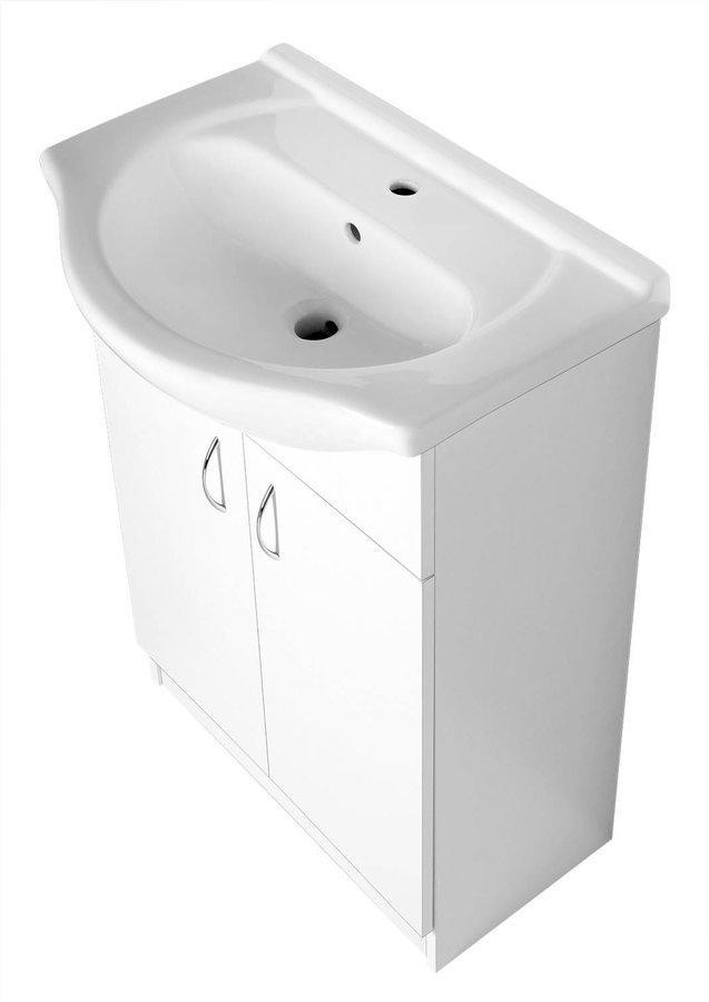 AQUALINE – SIMPLEX ECO 65 umyvadlová skříňka včetně umyvadla 63×83,5×30,7cm SIME650