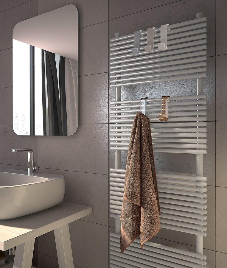 Gedy – Háček na otopná tělesa, termoplast, bílá 202502