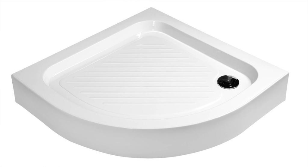 AQUALINE – Sprchová samonosná vanička akrylátová, čtvrtkruh 80x80x15cm BTTR80