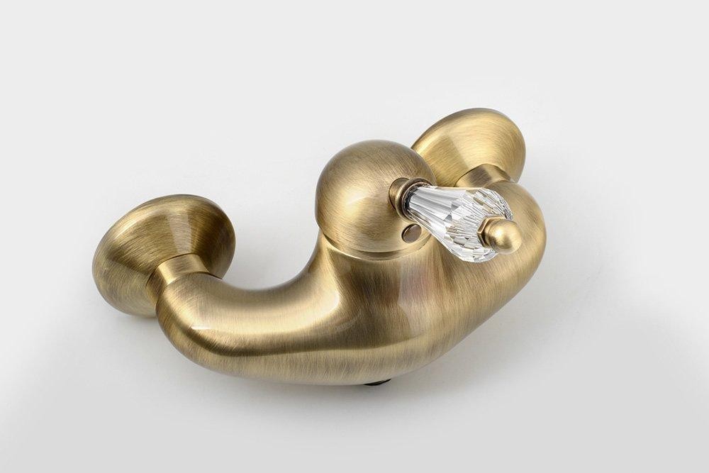 SAPHO – KIRKÉ CRYSTAL nástěnná sprchová baterie, páčka krystal, bronz KI11KB