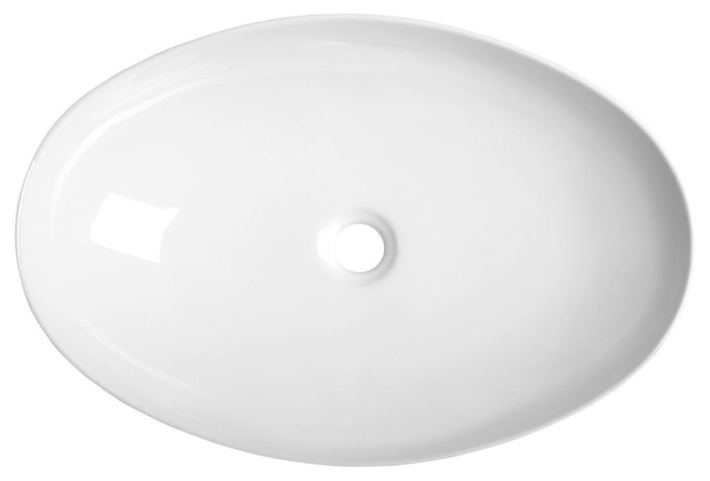 SAPHO – PERA keramické umyvadlo na desku, 62,5x42cm, bílá AR457