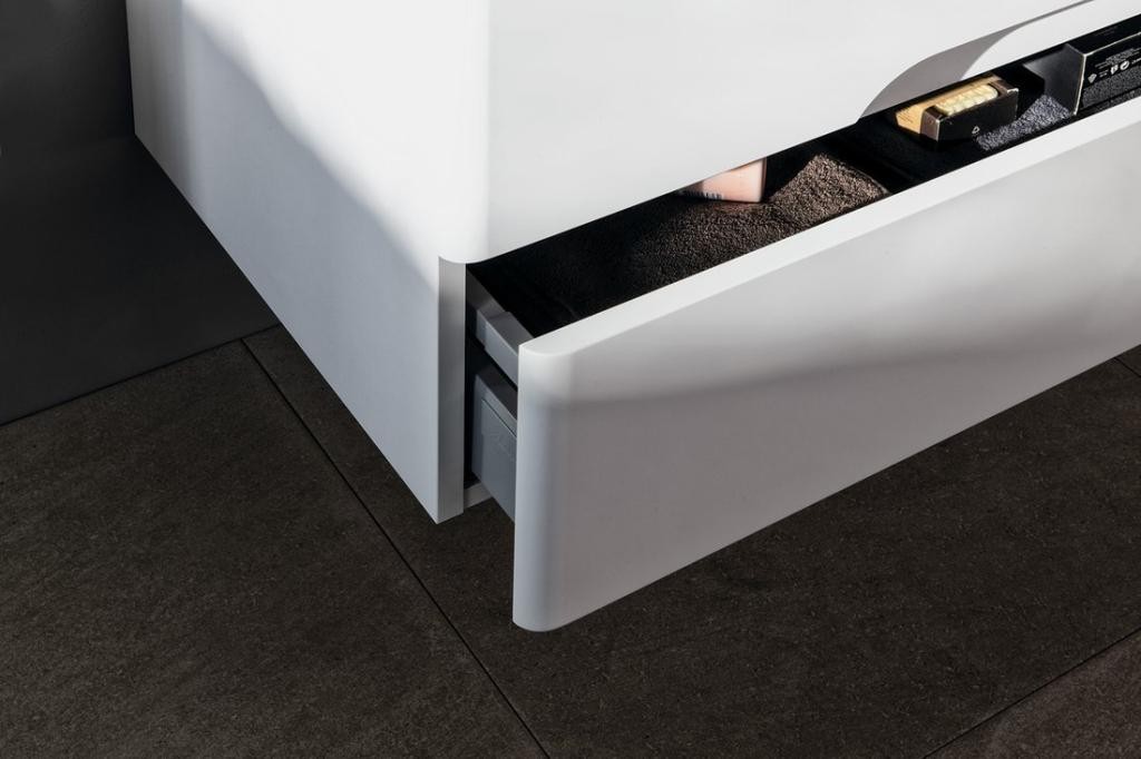 SAPHO – MEDIENA umyvadlová skříňka 76x51x48,5cm, bílá mat/bílá mat MD080